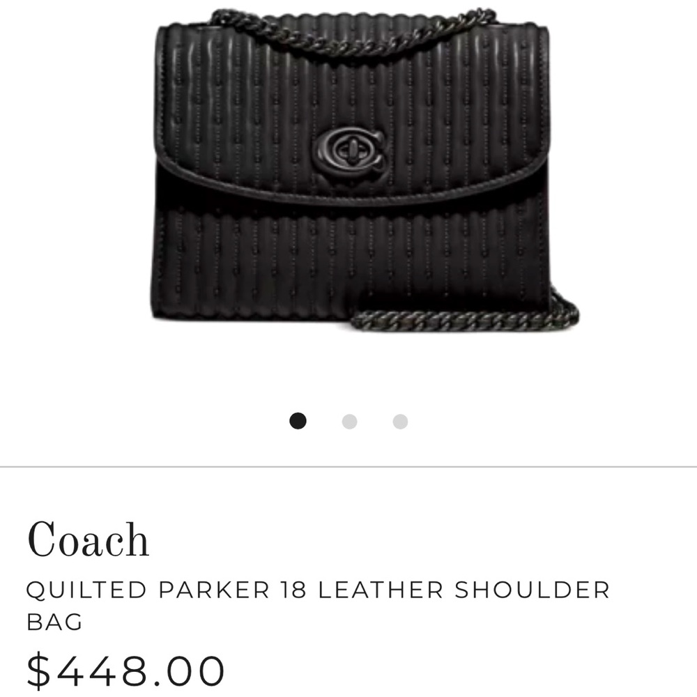 Coach Parker 18 Leather Shoulder Bag
